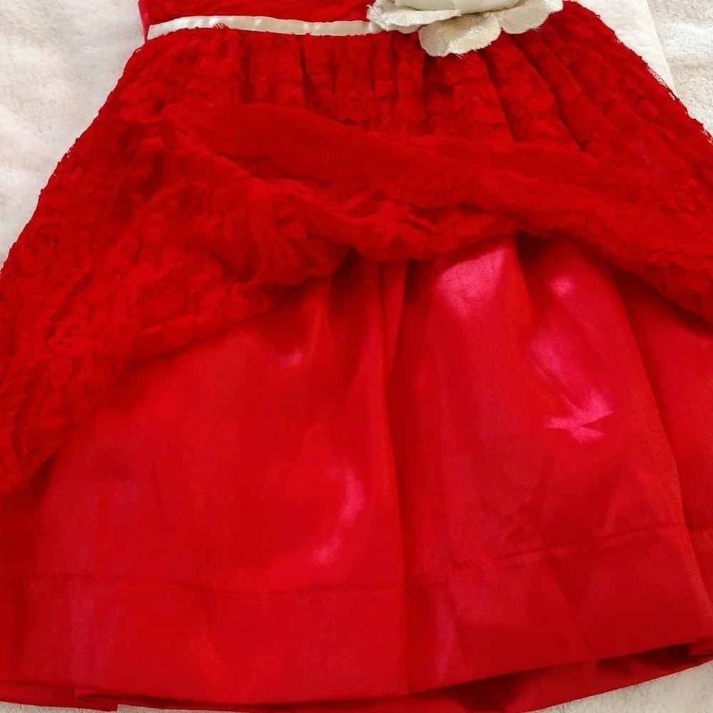 Blueberi Boulevard Red Lace Dress Sz 18M